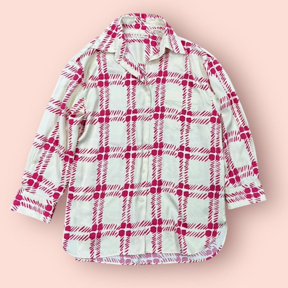 Marni X Uniqlo Oversized Button Up Patterned Shirt - image 1